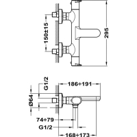 Термостатический смеситель Teka ICON 331010200 для ванны