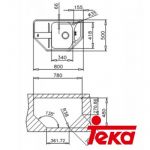 Кухонная мойка TEKA Stena 45 E микротекстура
